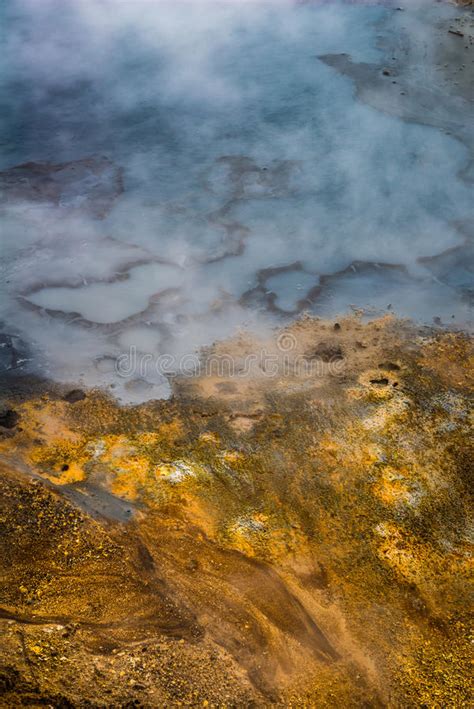 Icelandic Geothermal Pool Detail Stock Image Image Of Fire Color