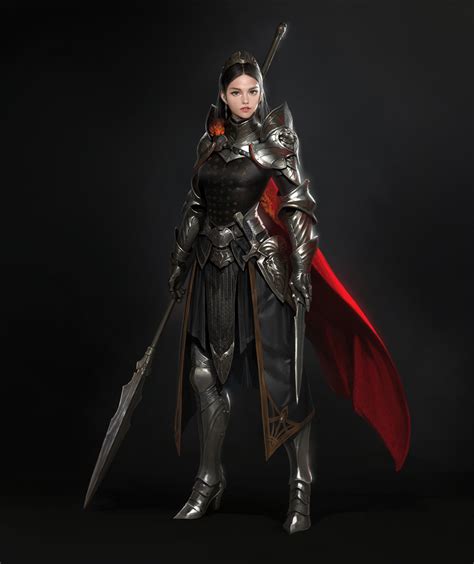 artstation knight princess goo jjang female armor fantasy female warrior fantasy armor