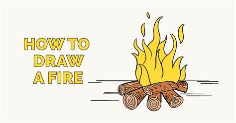 How To Draw A Fire In A Few Easy Steps Easy Drawing Guides