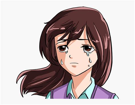 How To Draw Sad Anime Face Draw Sad Anime Face Hd Png Download