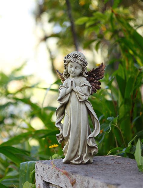 Napco 11231 Praying Angel With Bronze Wings Garden Statue 125
