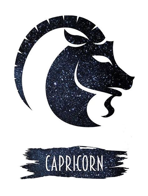 The Capricorn Zodiac Sign Is Depicted On A White Background