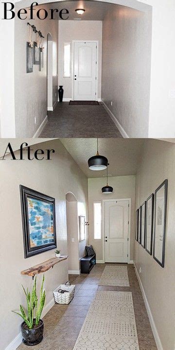 Before And After Pictures Of Long Entryway Makeover Transformation Of