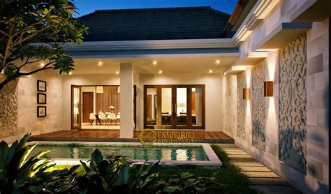 Desain rumah mewah mediteran 2 lantai semybasement via sigiarchitect.com. Desain Rumah Hook Villa Bali 1 Lantai Bapak Suharyoso II ...
