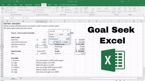 Excel Goal Seek Made Easy A Step By Step Guide Youtube