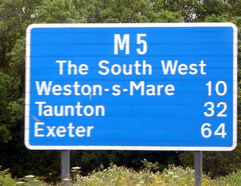 Uk Traffic Sign Motorway Distance And Route Confirmation A Photo On