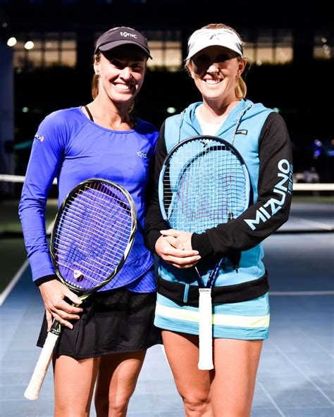 Martina Hingis & Anastasia Rodionova During BPNY Tennis Open at Brookfield Place in New York ...