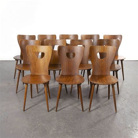 1950s French Baumann Bentwood Classic Shaped Dining Chair Set Of Twelve Vinterior