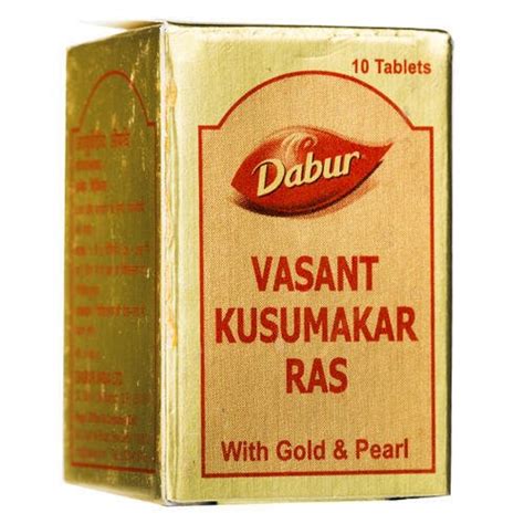 Buy Online 100 Original Vasant Kusumakar Ras Gold 100 Tab Manufactured By Dabur India Limited