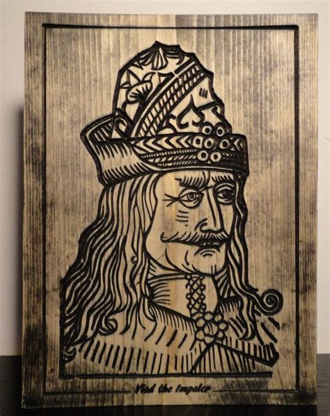 Vlad The Impaler Carved In Pine Evil Dracula Vampire Nosferatu