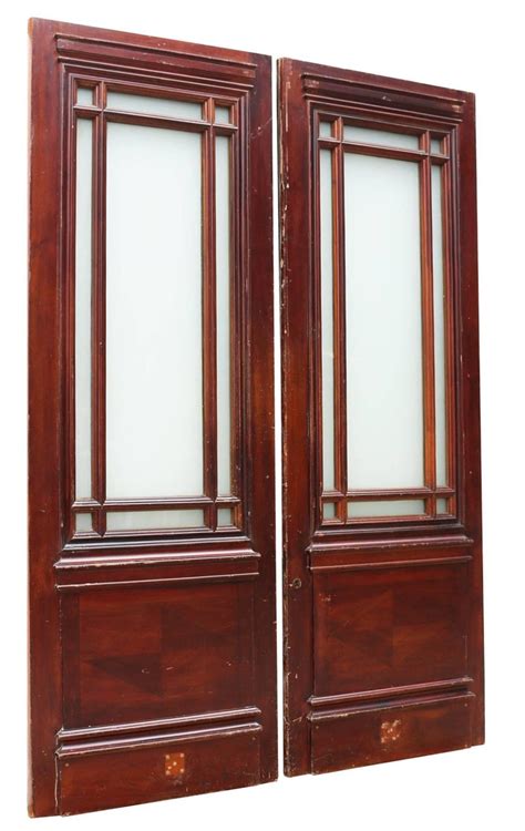 By admin filed under glass doors; Pair of Half Glazed Mahogany Interior Double Doors For Sale at 1stDibs