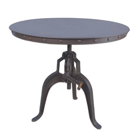 Modern with rustic elements, this table would definitely be a smart addition to one's home on more than one level. Unbranded Mundra Industrial Adjustable Crank Table ...