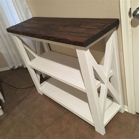 Diy Rustic X Tableconsole Modified Ana White Design Put In The