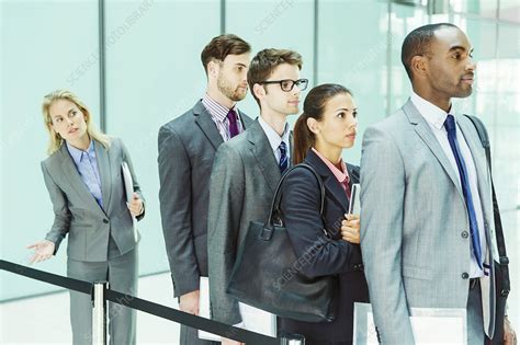 Business People Waiting In Line Stock Image F Science