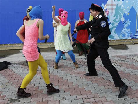 video pussy riot defies ban on sochi protests skewers putin the two way npr