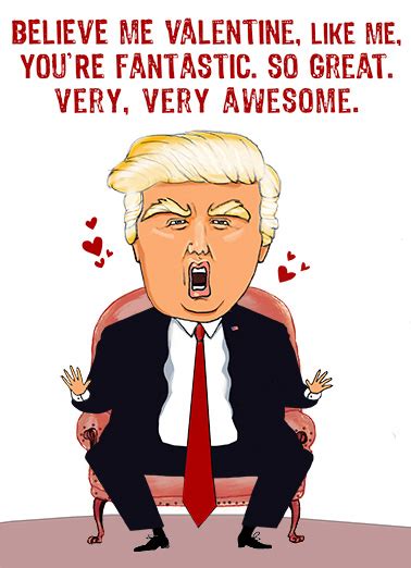 Funny Valentines Day Card Trump Valentine From