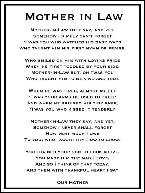 Wedding Day Mother In Law Poem Diy Printable Pinterest Wedding Poem And Love This