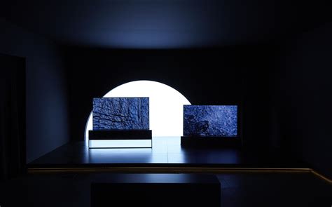 Lgs Rollable Oled Tv Highlights Bold Installation At Milan Design Week