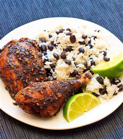 Jamaican Jerk Chicken With Coconut Rice And Beans Black Beans The Rice And Jamaica