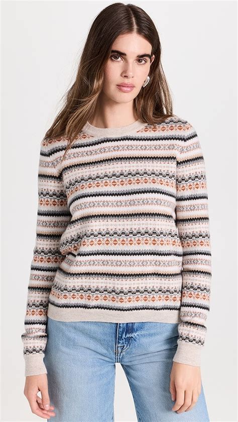 Autumn Cashmere Fair Isle Crew Cashmere Sweater Shopbop