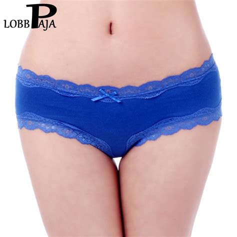 Lobbpaja Brand Lot 5 Pcs Woman Panties Underwear Women Cotton Cute Lace