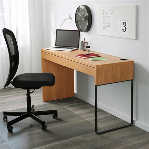 Micke Oak Effect Desk 142x50 Cm Ikea