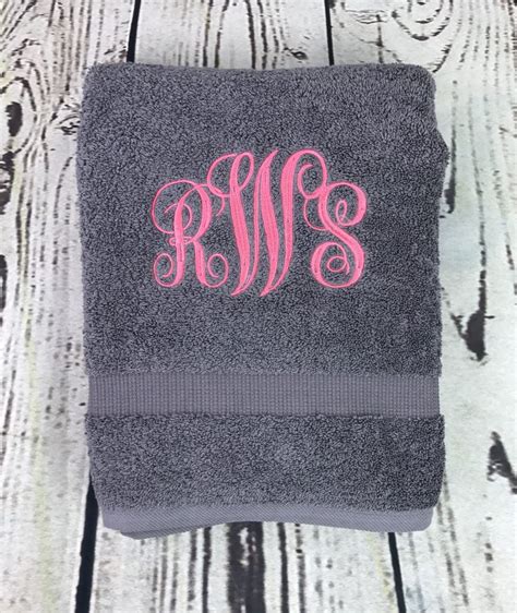 The Monogrammed Towel Has Been Embroidered On It