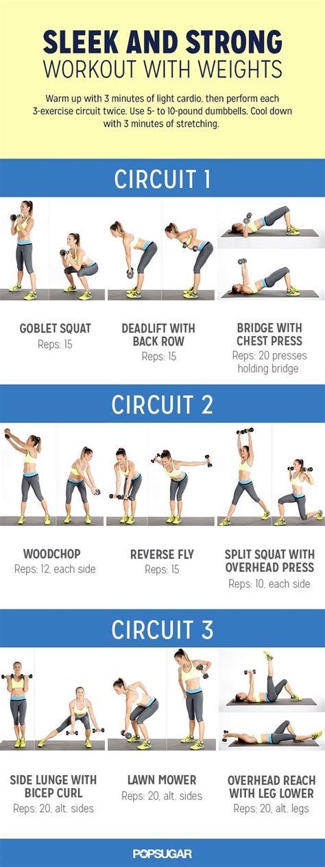 The Circuit Workout You Need To Get Strong Sleek And Toned Print This Out And Fitness