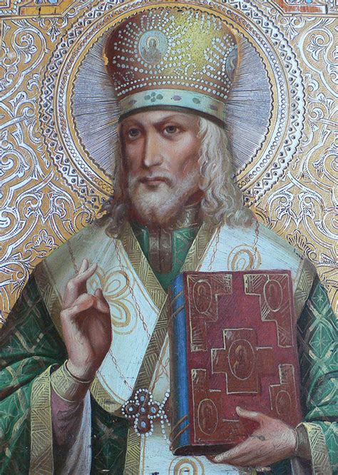 Russian Icon Bishop Saint Iosaaf Joseph From Belgorod 19th Cent In