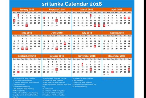 2021 Calendar Sri Lanka Download Yearmon
