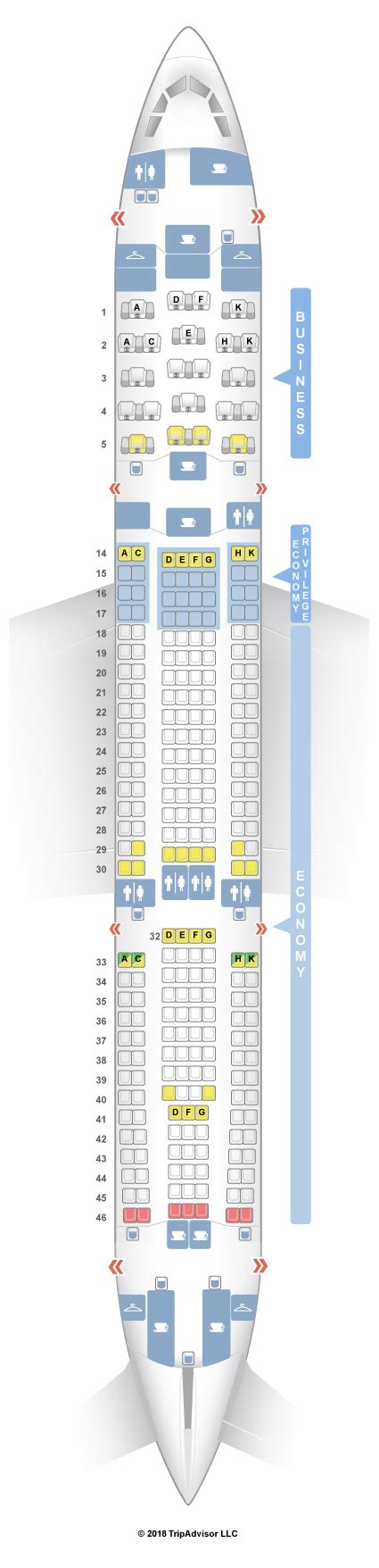 Seatguru Seat Map Brussels Airlines Airbus A330 200 332