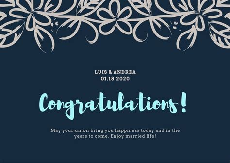 Free Printable Custom Congratulation Card Templates Canva