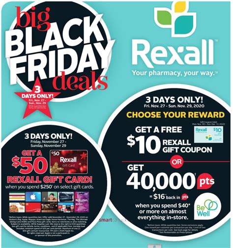 Rexall Canada Big Black Friday Deals Get A Free 10 Rexall T Coupon
