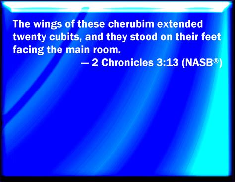 2 Chronicles 313 The Wings Of These Cherubim Spread Themselves Forth