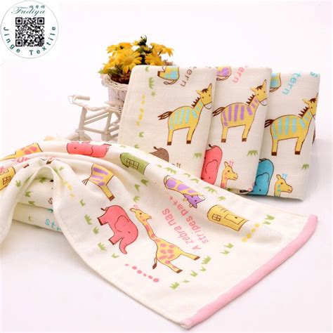 3pcslot Hot Sale High Quality 100 Pure Cotton Baby Towel Cute Printed