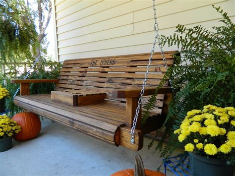 Handmade Wood Porch Swing Patio Swing Patio Furniture