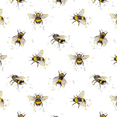 Amy Holliday Illustration Pattern Design Honey Bee And Bumble Bees