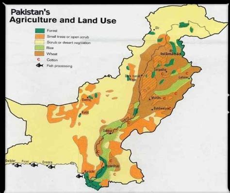 Map Of Pakistan Agriculture And Land Usage 17 Download Scientific