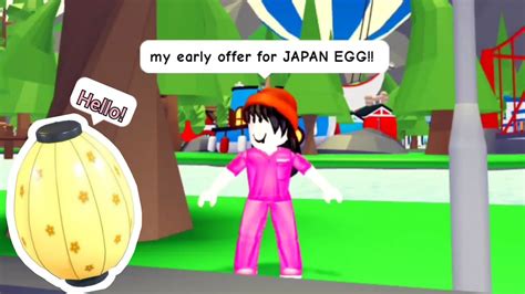 My Early Offer For JAPAN EGG In Adopt Me YouTube