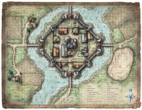 Mike Schley Illustration And Cartography Fantasy City Map Village