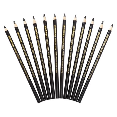 West Design Black Chinagraph Marking Pencil 12 Pack Rs525653