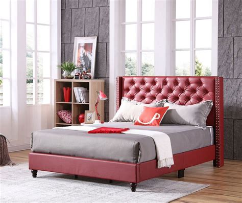 G1917 Red Upholstered Bed By Glory Furniture Furniturepick