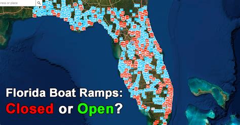 This Map Shows Which Boat Ramps Are Closed And Which Are Open