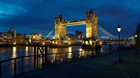 Wallpaper London Bridge Uk Night River Travel Tourism