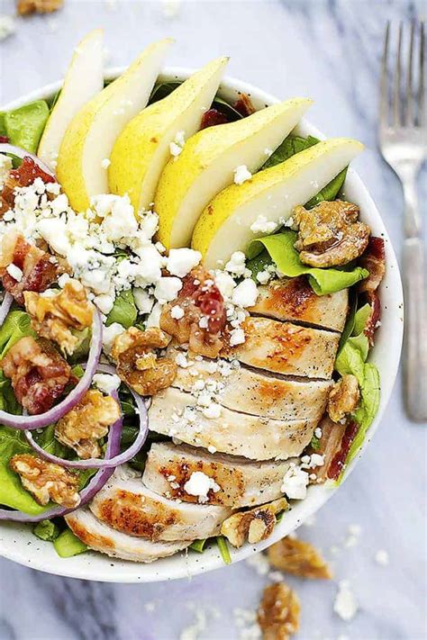 This grilled chicken sandwich is a classic recipe your family will love! Grilled Chicken, Bacon, and Pear Salad with Poppyseed ...