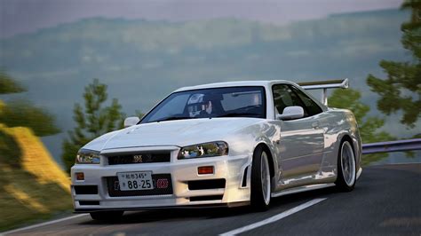 Tuned Nissan Skyline GT R R34 At La Mussara SPAIN Assetto Corsa