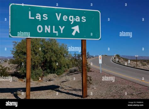 On Ramp Sign Saying Las Vegas Only With A Arrow Pointing To