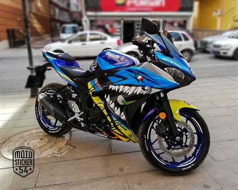 Caricature design sticker of wolverine from x men suitable for application on all kinds of surfaces available in custom colors and sizes. Yamaha R25 Rossi Shark Design Sticker Kit Sticker Kit # ...