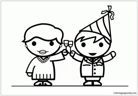 New Years Eve Kids Only Coloring Pages - New Years Coloring Pages