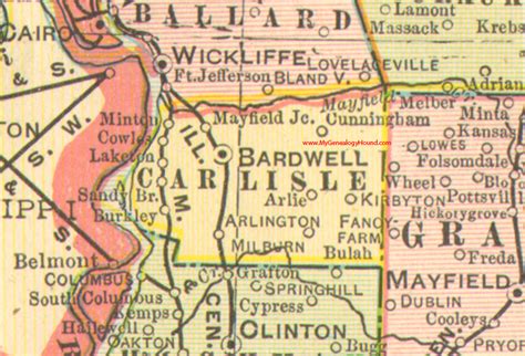 Carlisle County Kentucky 1905 Map